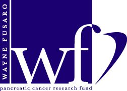 A logo of the pancreatic cancer research fund.